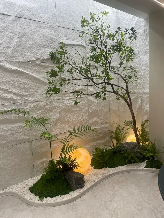 别墅地下室室内仿真绿植造景 - 小红书-花瓣网