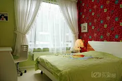 简约风格女生卧室壁纸装修图片