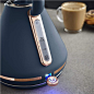  T10044MNB, Tower Cavaletto 1.7L Midnight Blue and Rose Gold Pyramid Kettle (T10044MNB)