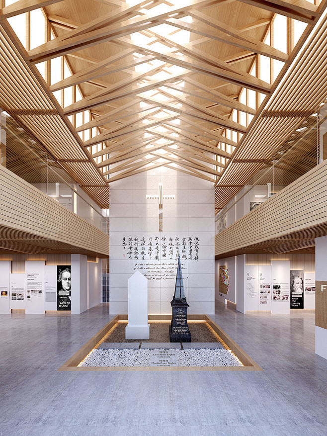 展览文化墙3D建筑空间设计-古田路9号-...