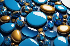 宝石蓝色小石子石头宝石背景图图片