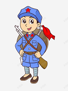 com采集欣欣猪采集到儿童画红军卡通形象nipic.