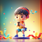 00273-949619025-cartoon rendering,(warm tone),cartoon,soft light,clay texture,multicolored ribbon,3d,rending,soft light,soft edge,hazy edge ligh