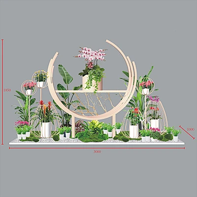 铁艺花架绿植租赁景观大型美陈酒店大堂写字楼电梯口花境造景装饰-淘宝网-花瓣网
