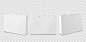 Set of white shopping bag cutout psd file