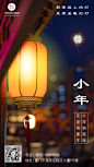 小年实景祝福烟花绽放GIF动态海报
