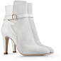 Alberta Ferretti Boots Shoes : See this and similar Alberta Ferretti ankle booties - Sueded, Buckle, Leather sole. Composition: 100% Sheepskin.