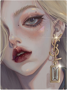 好看的画（女）-花瓣网|陪你做生活的设计师 | ur drawing of a humble serene face in the style ...