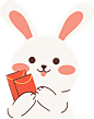 可爱兔子日常春节插画-拿红包的兔子
商用自行购买，来源：https://www.canva.cn/icons/search/