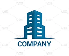 房产建筑建筑零售物业住宅楼塔公司标志设计理念矢量插画