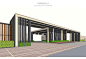 SU模型新中式新亚洲小区大门入口门岗建筑景观围墙sketchup素材-淘宝网