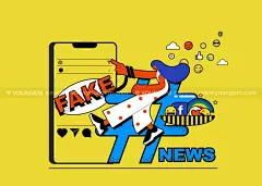 16款创意炫彩时尚媒体新闻宣传谣言手绘人物商业插画ps设计素材下载_颜格视觉