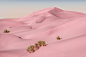 desert Jonas daley Magic Reality pink desert sand hill wallpaper 壁纸  粉色沙漠 魔幻现实 鸣沙山