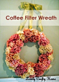my favorite coffee filter wreath I have seen