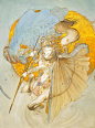 西方幻想与东方古典结合的绮丽画风，日本顶级大师天野喜孝的梦幻世界