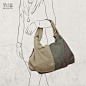 牧语休闲帆布包韩版个性包包 女士包潮包单肩斜挎包 撞色拼接包20 原创 设计 新款 2013