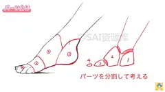 #SAI资源库#简单易懂的画动漫脚步骤，不来试试吗？自己借鉴，转需~