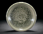 耀州窑牡丹纹折沿盘拍卖落槌RMB 179,200