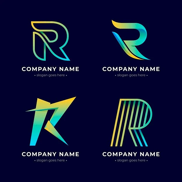 字母R，logo标志矢量图设计素材-花瓣网