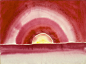 太阳在这个美丽的夏日升起☁️ Georgia O'Keeffe. "Sunrise." 1916. The Ebsworth Family Collection.