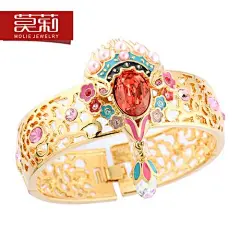莫莉 采用施华洛世奇元素手镯 女 民族风花旦时尚夸张手链 宽-tmall.com天猫@北坤人素材
