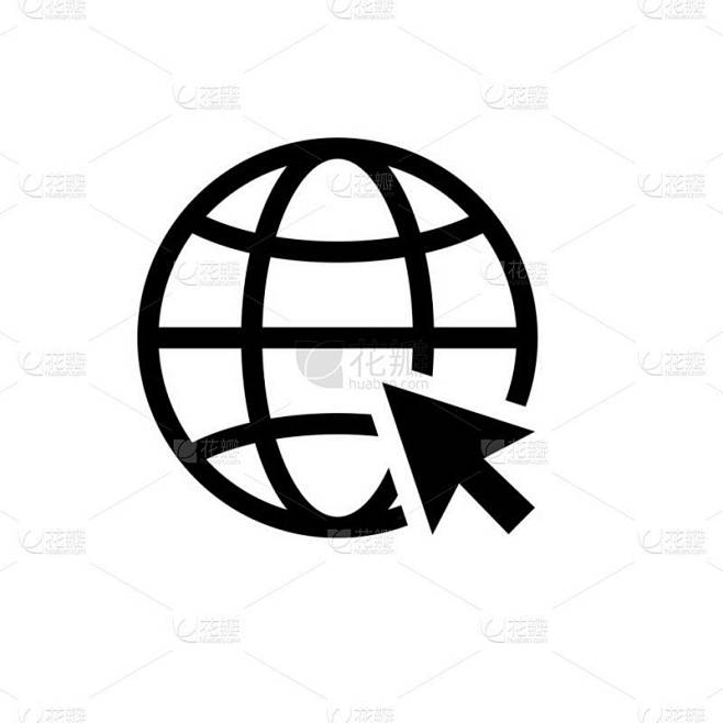 互联网图标。转到 Web 符号。互联网符号