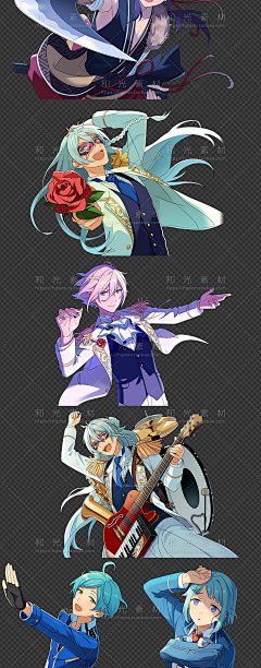 游戏原画资源/音乐养成类/偶像梦幻祭/日系男性角色立绘PNG场景CG-淘宝网