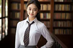 学院风甜美女学生毕业写真