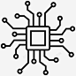 芯片电路人工智能电子电路图标 标志 UI图标 设计图片 免费下载 页面网页 平面电商 创意素材