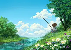 #灵感的诞生#  #插画# 
插画师 Djamila Knopf 喜欢大自然的优美风光，作品唯美动人，将人物和景色完美地交织在一起 ​​​​