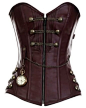 CD-467 - Brown Steam punk Style Corset with Chain Detail,