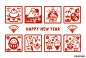 New years card-Japanese new years elements