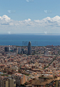 巴塞罗那,在上面,城市生活,垂直画幅,图像,海洋,无人,加泰隆尼亚,2015年,户外