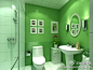 绿色浴室