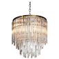 Mid-Century Tiered Murano Glass Chandelier by Venini, Italy, circa 1960 | 1stdibs.com