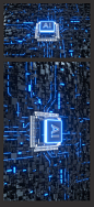 5G AI科技人工智能3D字体3D空间穿梭霓虹灯场景背景C4D源文件素材