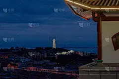 夜晚的妈祖庙建筑
