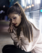 People 1638x2048 500px women model brunette ponytail glasses sweater lipstick