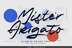 现代时尚毛笔书法草书签名logo明星片海报标题真实手写英文字体包
