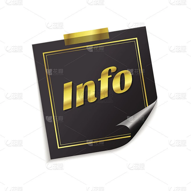 信息黄金Sticky Notes矢量图标设计图片_其他图片图片素材-花瓣网
