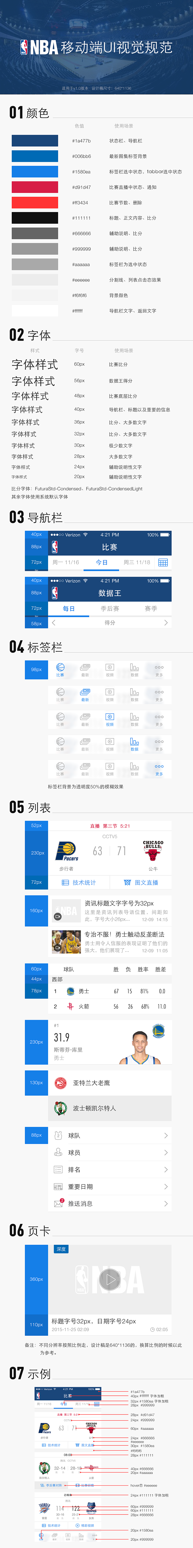 NBA UI设计规范