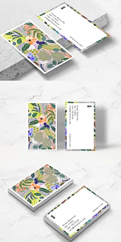 时尚高端简约清新的高品质名片设计模板