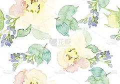 水彩花朵图案