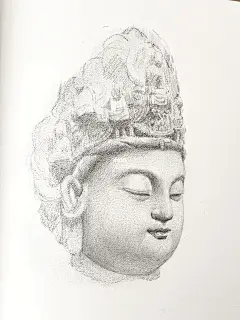 素描佛头简易步骤