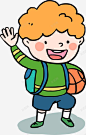 开学季可爱小男孩 页面网页 平面电商 创意素材
