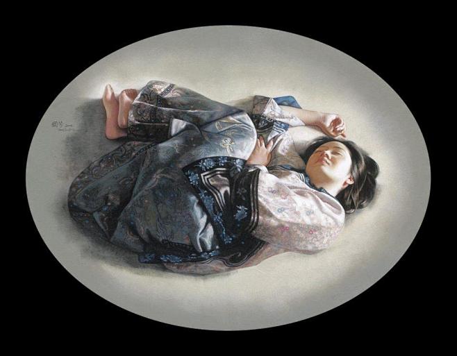姜国芳画笔下的清宫女子_文化_腾讯网