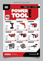 Premium Vector | Tool shop product promotion catalog flyer template