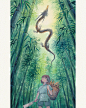 Forest Deity My piece for the upcoming Harugo no Mayu print collection which is launching Aug 11th 7AM PST  Check the whole collection out at @harugonomayu