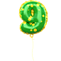Number 2 Balloon  3D Icon