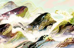 华人女插画师超华丽唯美风格的插画作品欣赏！色彩亮丽极具装饰性